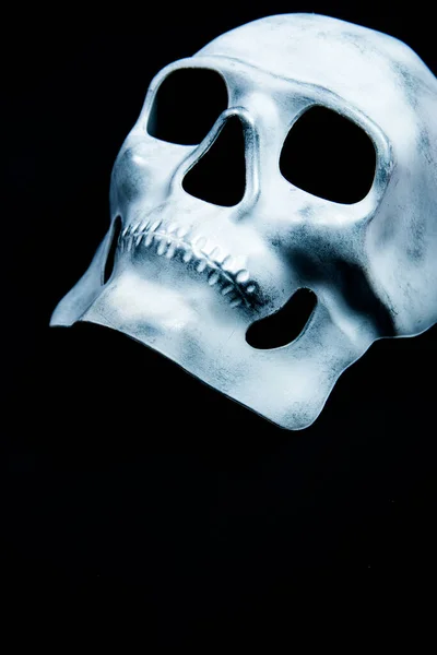 White Skull Mask Black Background — Stock Photo, Image