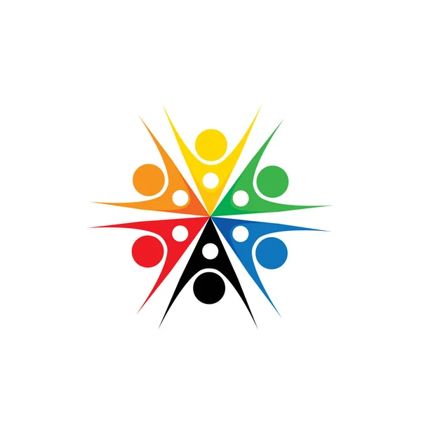 10 の eps 形式で人コミュニティ ベクトルのロゴのアイコン — ストックベクタ