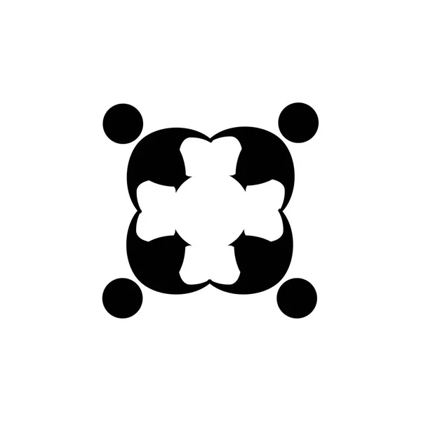 Icône vectorielle des personnes ensemble - signe d'unité, de partenariat . — Image vectorielle