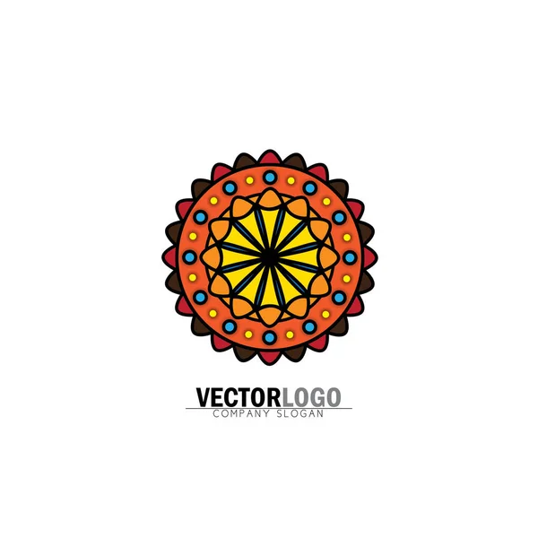 ブティック、フラワー ショップ、スパ、busi のカラフルなデザインのベクトルのロゴ — ストックベクタ