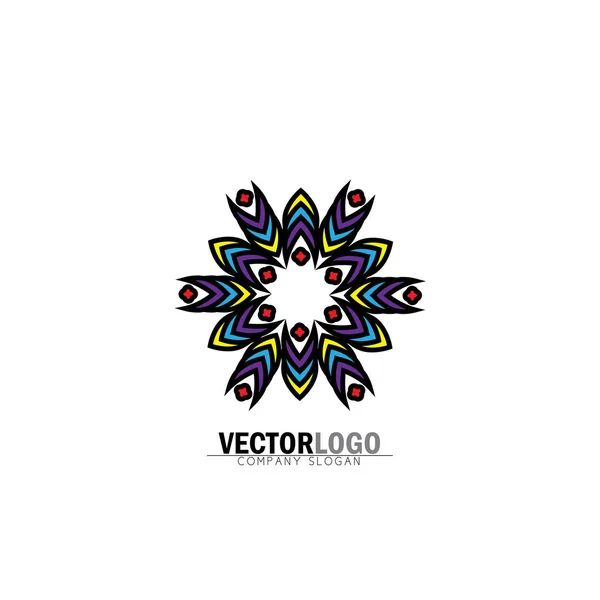 Logo vettoriale abbastanza circolare per boutique, negozio di fiori, affari , — Vettoriale Stock