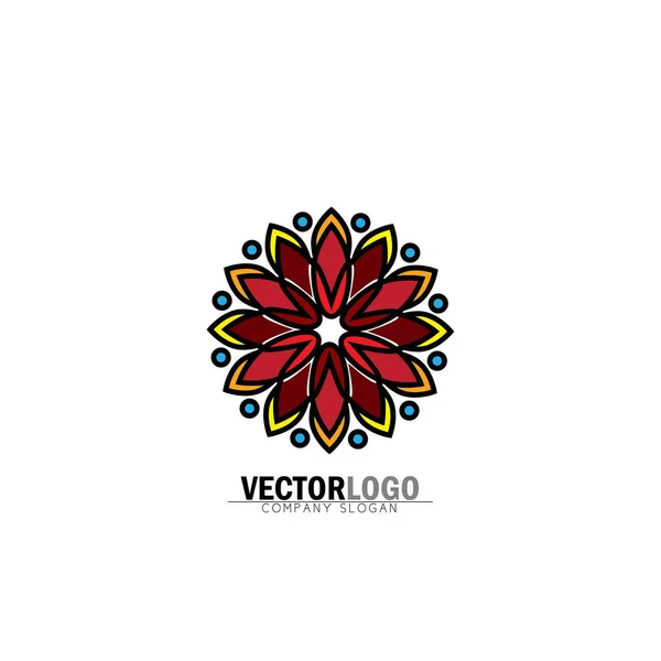 Logotipo de vector de pétalos florales para boutique, floristería, negocio, i — Vector de stock