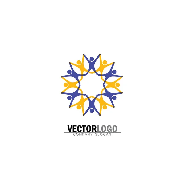 Vektor ikon az emberek együtt - jel az egység, partnerség — Stock Vector