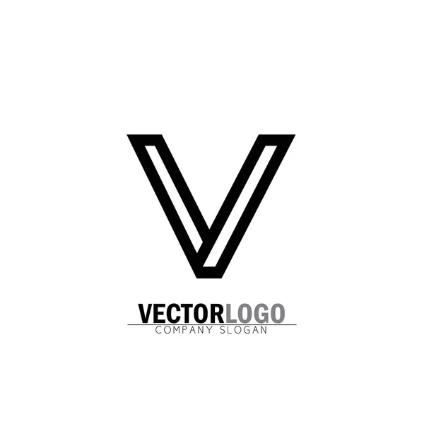 Vetor logotipo design ícone de linha criativa alfabeto símbolo de lett —  Vetores de Stock