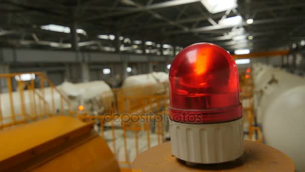 Clignotant lampes rouges sur les machines — Video