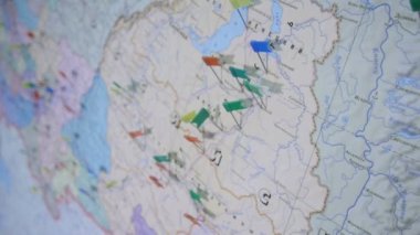 Yönetimsel Rusya harita noktası bayraklı