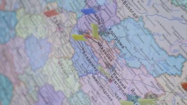 Yönetimsel Rusya harita noktası bayraklı