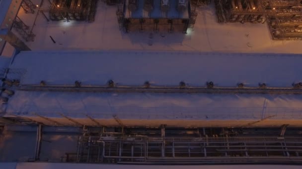 Gas production plant yard — Stock Video