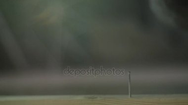 Spike ahşap Bölümü'nde çivileme işçi 