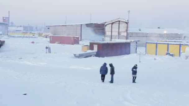 Salehard Yamal Nenets Russia June 2012 Kamera Menunjukkan Lapangan Produksi — Stok Video