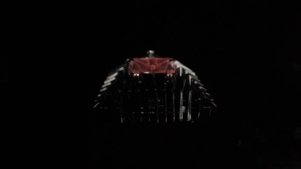 ブラックのプラスチック ケースの led ランプ — ストック動画