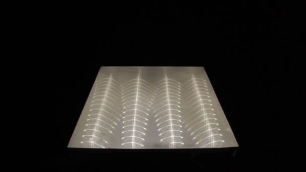 Square white light LED panel — Stock Video