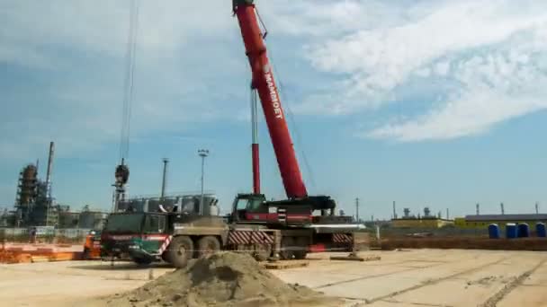 Modern building machines crane — Stock Video