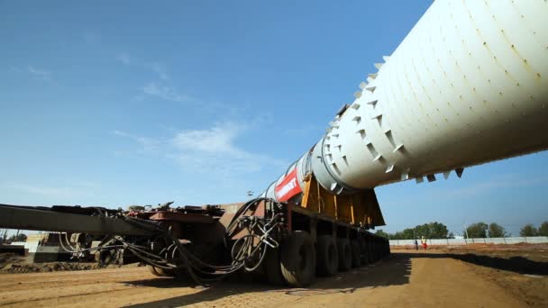 Pipelines with large metal tanks — Stock Video