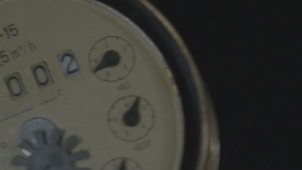 Пристрій електролічильника радянських часів холодної води — стокове відео