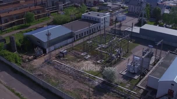 大型现代炼油工厂领土 — 图库视频影像