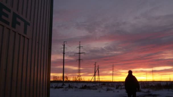 カザン タタールスタン共和国 ロシア 2016 スロー モーション カメラは カザンで 日の夕日に対して Tatneft — ストック動画