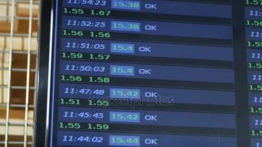 Kazan, Tataristan/Rusya - 23 Mart 2017: gerçek veri bilgi üretim Atölyesi'nde 23 Mart tarihinde Kazan içinde gösterilen Closeup modern teknoloji dijital ekran