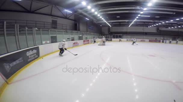 Kazan Tatarstan Och Ryssland September 2016 Slow Motion Professionell Hockeyspelare — Stockvideo
