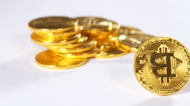 Pohled na zlaté mince — Stock video