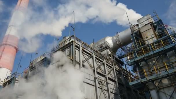 Gas en olie repareren plant — Stockvideo