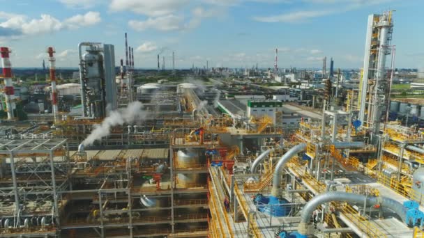 Gas en olie repareren plant — Stockvideo