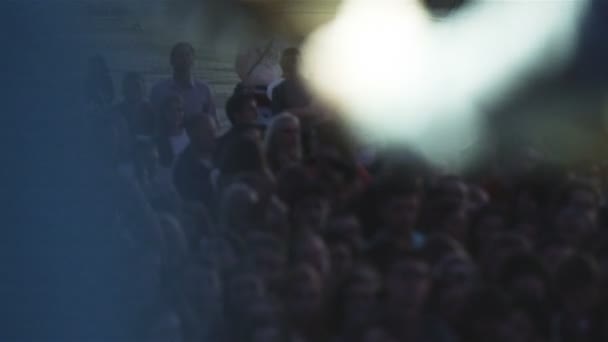 Kazaň Tatarstán Rusko Listopad 2017 Radostné Davy Mládeže Hodinky Koncert — Stock video