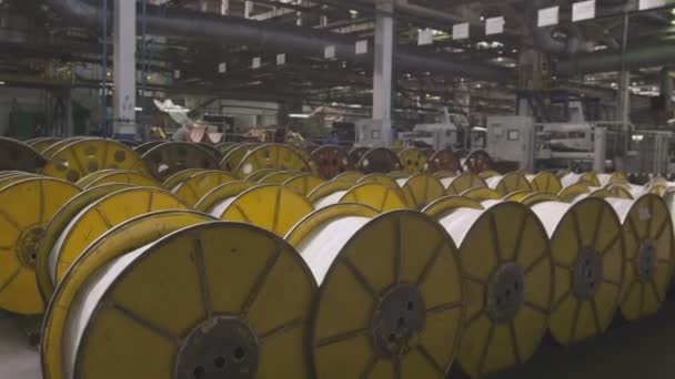 Närbild Bild Tung Industri Utrustning Med Element Som Rör Sig — Stockvideo