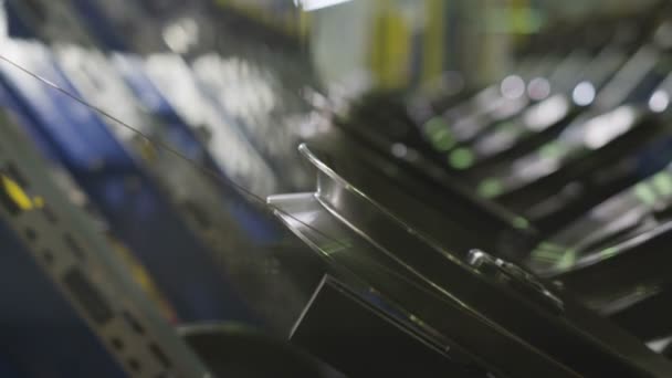 Vista Primer Plano Los Equipos Industria Pesada Con Elementos Que — Vídeo de stock