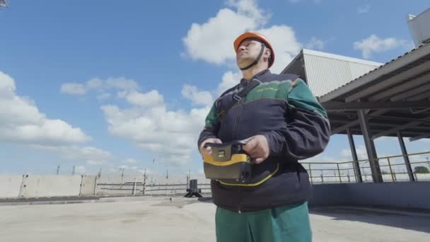 Kazan Tatarstan Russie Septembre 2017 Employé Une Raffinerie Gros Plan — Video
