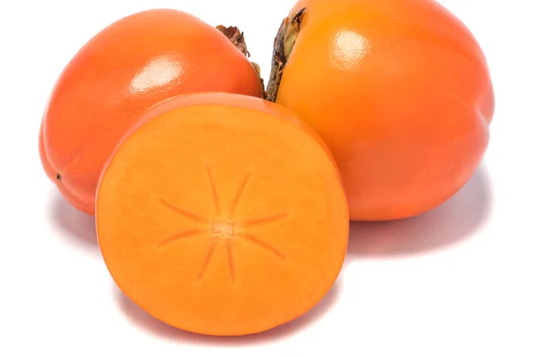 Fresh persimmon isolated on white background — Stock Photo, Image
