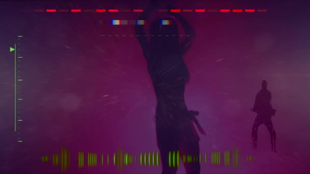 Ночной клуб, звуковые волны — стоковое видео