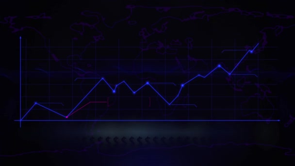 Diagrama, fondo de negocio — Vídeos de Stock