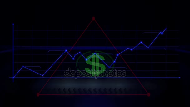 Diagram, zakelijke achtergrond — Stockvideo