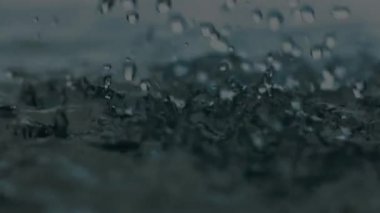 Yağmur damlaları, arka plan, su