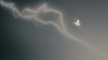 Cadılar Bayramı arka plan - gece gökyüzünde yıldırım 