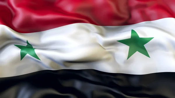 Κυματιστή σημαία της Συρίας — Φωτογραφία Αρχείου