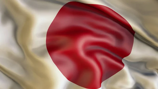 Upuštění od japonská vlajka — Stock fotografie