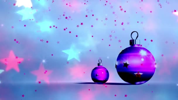 Рождественские Балы Рождественский Фон — стоковое видео
