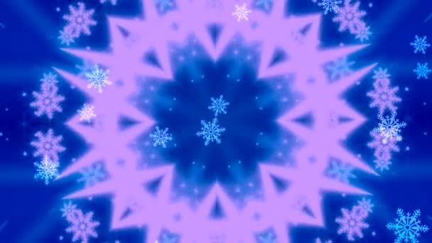 Christmas Background Falling Snowflakes Blurred Christmas Background Happy New Year — Stock Video