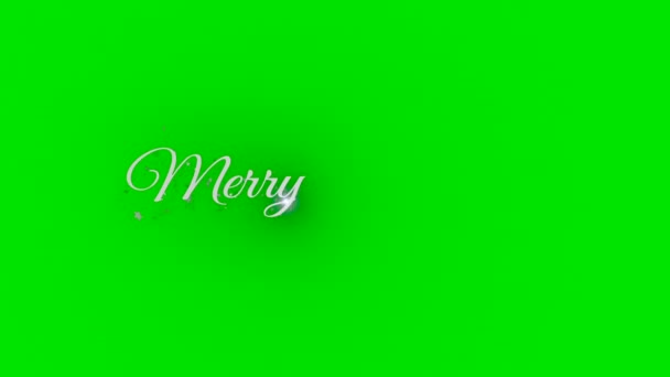 Testo Sfondo Natalizio Buon Natale Testo Sfondo Verde — Video Stock