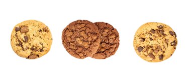 Beyaz üzerine çikolatalı kurabiye.