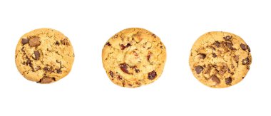 Beyaz üzerine çikolatalı kurabiye.