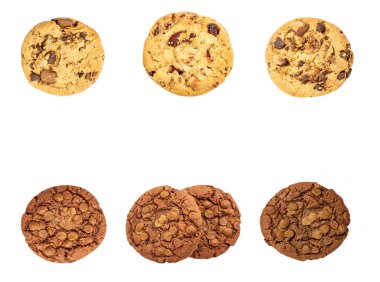 Beyaz üzerine çikolatalı kurabiye.