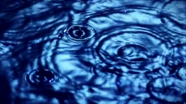 Regn Vattendroppe Stänk — Stockvideo