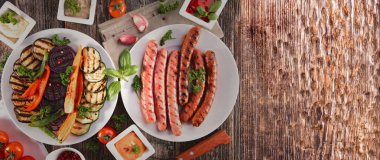 ızgara sebze ve ızgara et, Barbekü