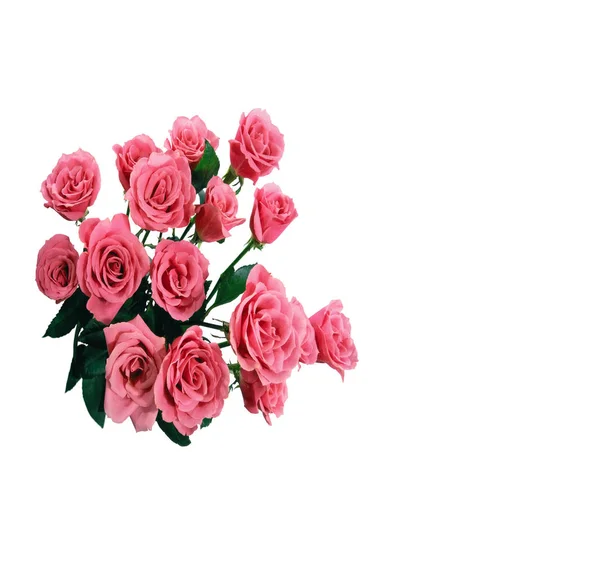 Flores fondo de la pared con rosas increíbles, ramo — Foto de Stock