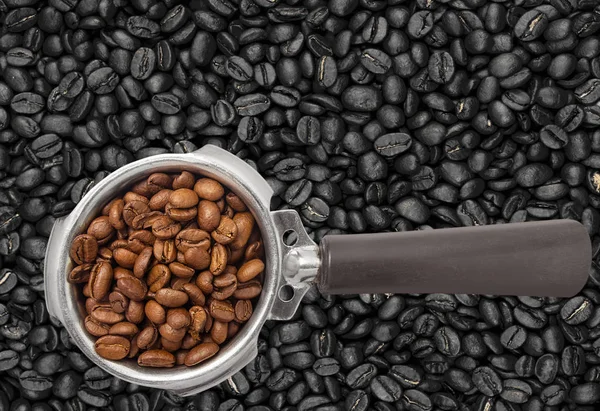 Kaffebönor, bakgrund — Stockfoto