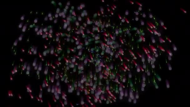 Három Gyönyörű Ünnepi Tűzijáték — Stock videók