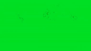 Yeşil ekran arka planında kan sıçraması